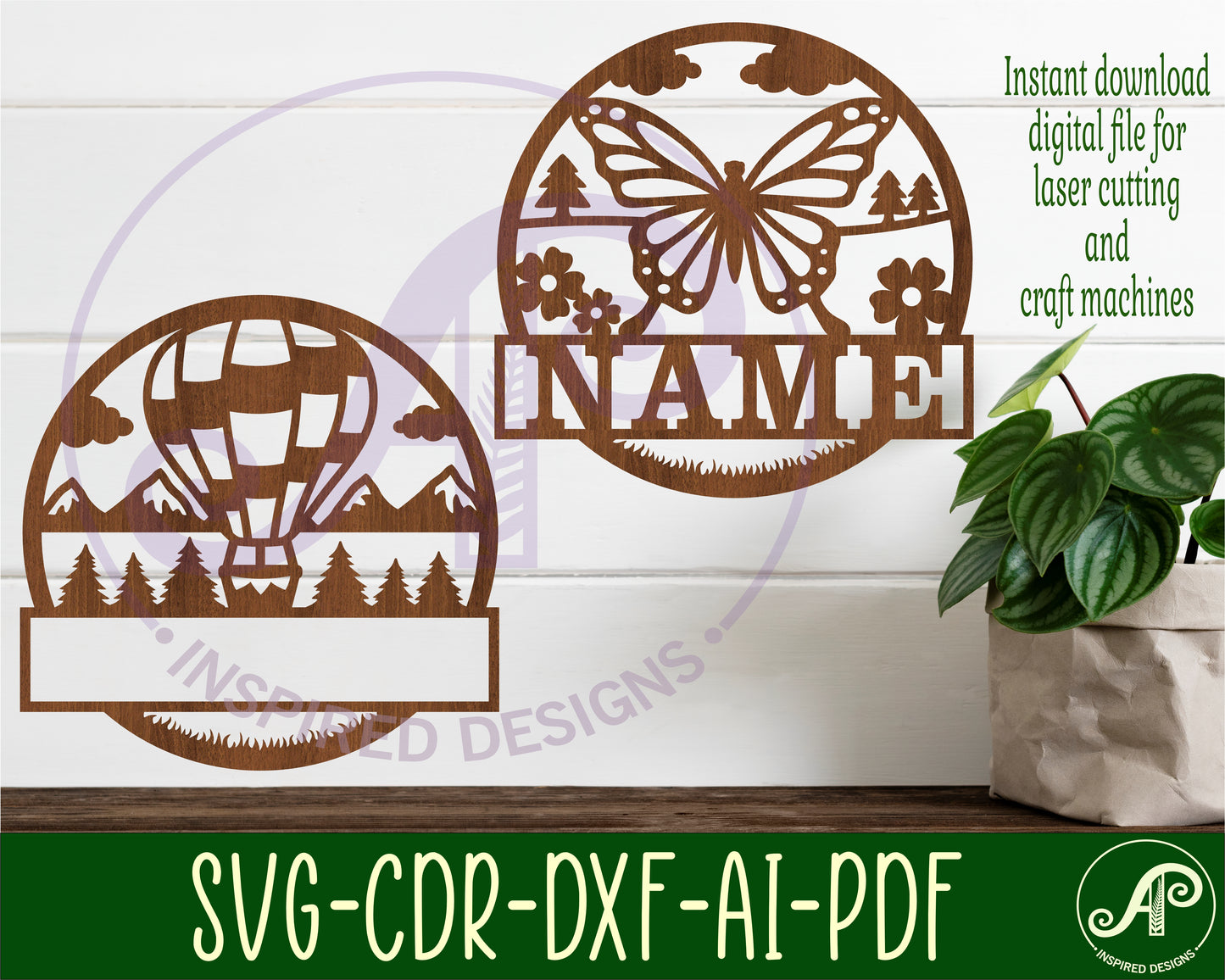 12 girls room name wall signs. SVG / DXF / AI / PDF / CDR