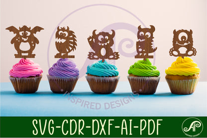 Monster cake topper design SVG / DXF / AI / PDF / CDR