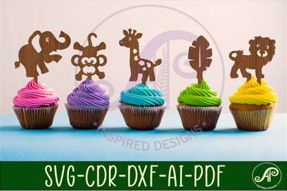 Safari  cupcake topper design SVG / DXF / AI / PDF / CDR