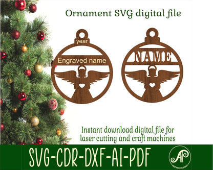 Angel ornament designs SVG / DXF / AI / PDF