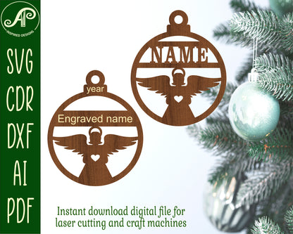 Angel ornament designs SVG / DXF / AI / PDF