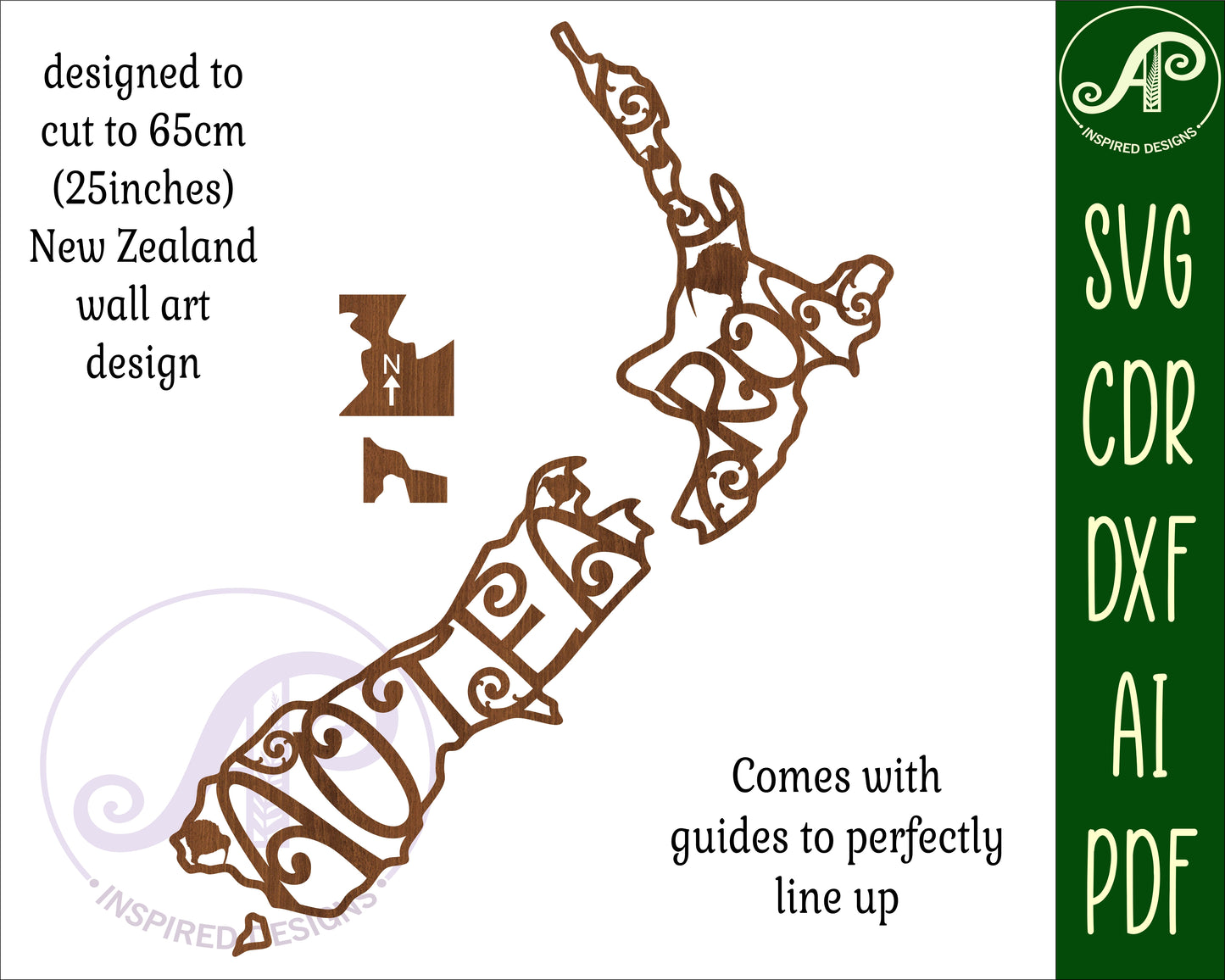 Aotearoa NZ outline wall sign design SVG / DXF / AI / PDF / CDR