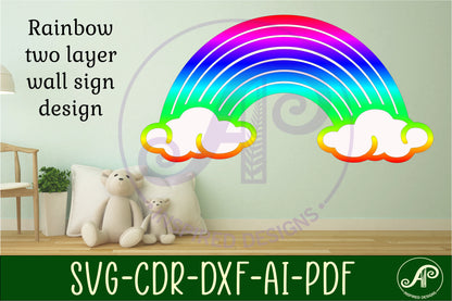 Rainbow wall sign design SVG / DXF / AI / PDF / CDR