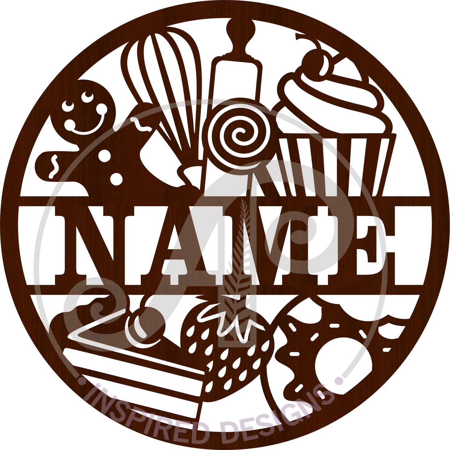 Baking name wall sign. SVG / DXF / AI / PDF / CDR