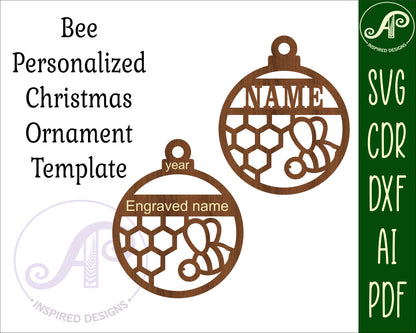 Bee ornament design SVG / DXF / AI / PDF