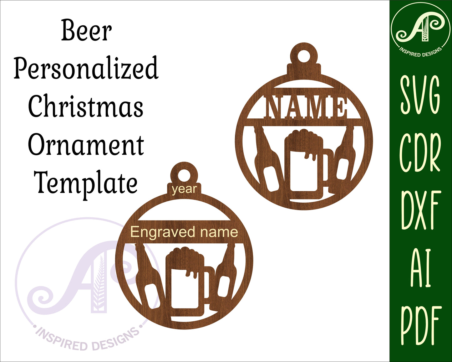 Beer ornament design SVG / DXF / AI / PDF