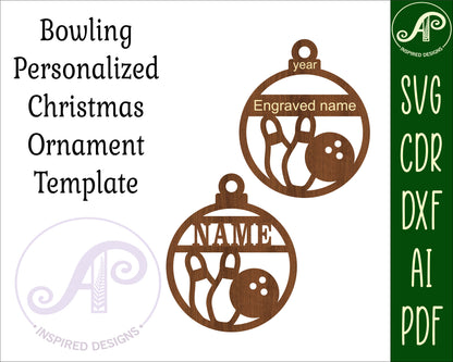 Bowling ornament design SVG / DXF / AI / PDF