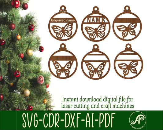 Butterfly ornament designs SVG / DXF / AI / PDF