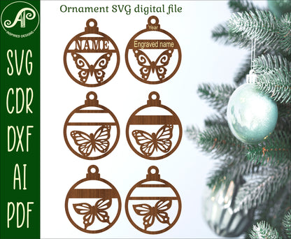 Butterfly ornament designs SVG / DXF / AI / PDF