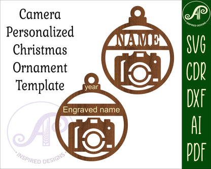 Camera ornament design SVG / DXF / AI / PDF