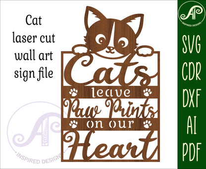 Cat and Dog wall sign designs SVG / DXF / AI / PDF / CDR