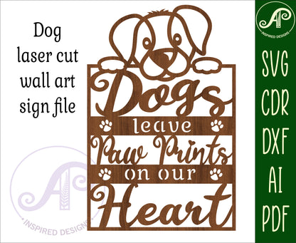 Cat and Dog wall sign designs SVG / DXF / AI / PDF / CDR