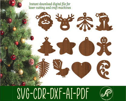 Christmas shape ornament designs  SVG / DXF / AI / PDF / CDR