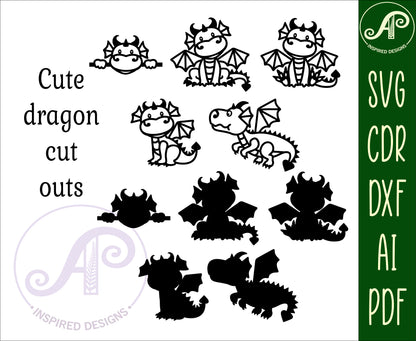 Dragon designs, 5 two layer shapes