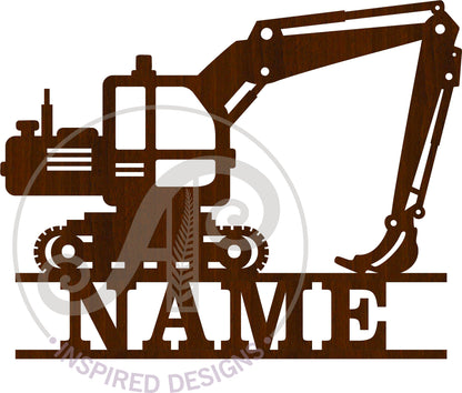 Digger shape name sign SVG / DXF / AI / PDF / CDR