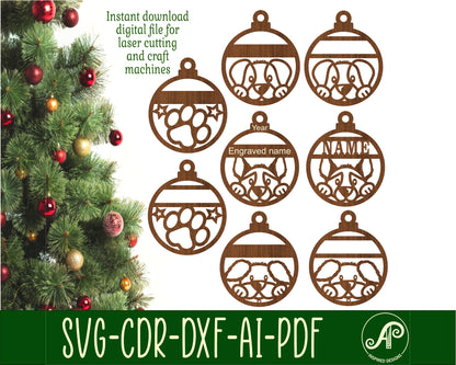 Dog ornament designs SVG / DXF / AI / PDF