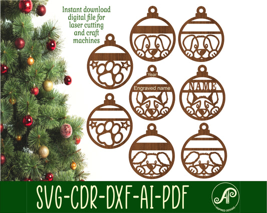 Dog ornament designs SVG / DXF / AI / PDF