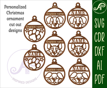 Dog ornament designs SVG / DXF / AI / PDF