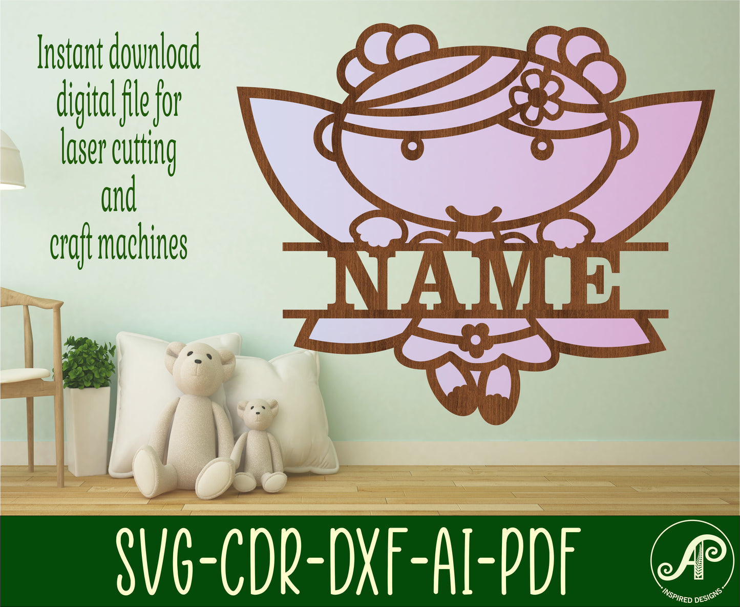 Fairy shape name sign SVG / DXF / AI / PDF / CDR