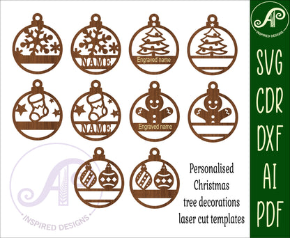 Festive ornament design bundle SVG / DXF / AI / PDF