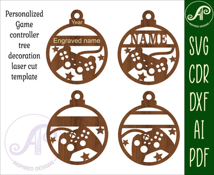 Gamer ornament design SVG / DXF / AI / PDF