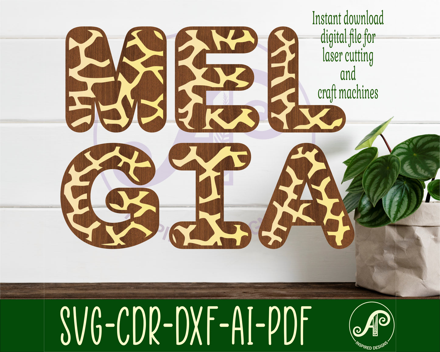 Wild animal print alphabet letter bulk set. 78 letter options