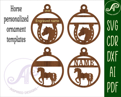 Horse ornament designs SVG / DXF / AI / PDF