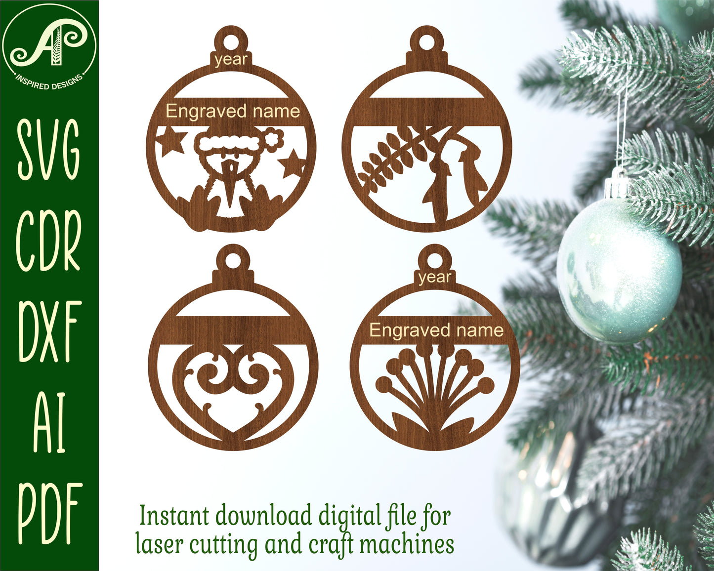 Kiwiana ornament designs SVG / DXF / AI / PDF