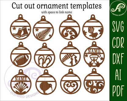 Kiwiana ornament designs SVG / DXF / AI / PDF