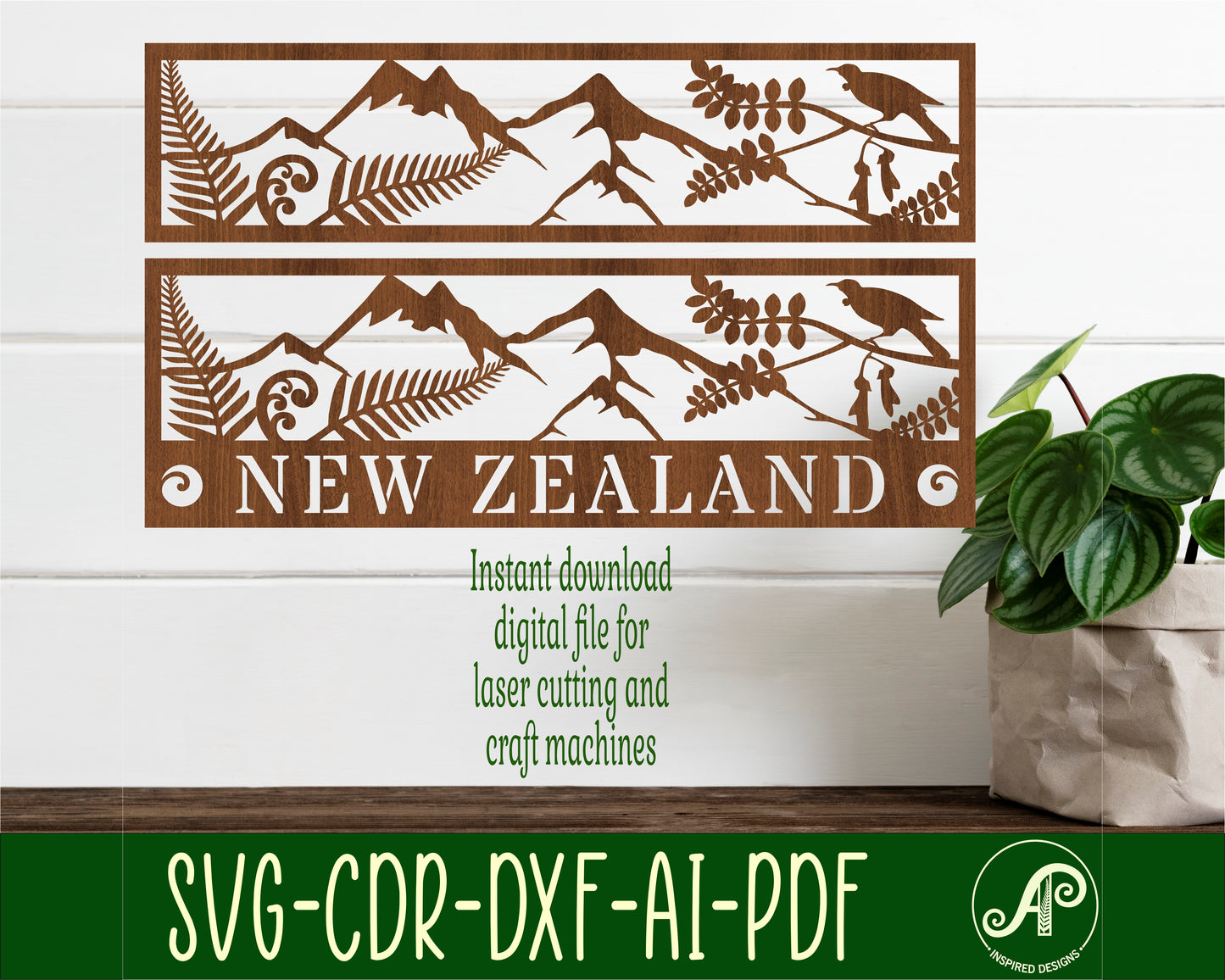 Scene NZ wall sign design SVG / DXF / AI / PDF / CDR