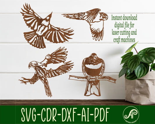 New Zealand natives set 3 wall sign design SVG / DXF / AI / PDF / CDR