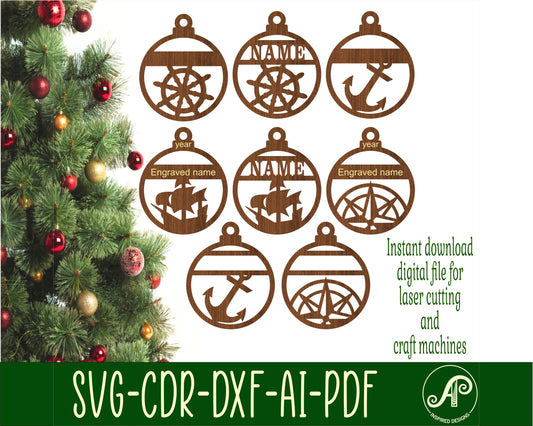 Nautical ornament design SVG / DXF / AI / PDF