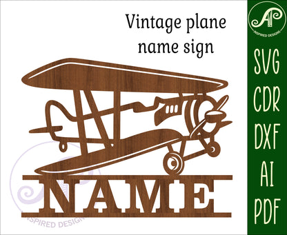 Plane shape name sign SVG / DXF / AI / PDF / CDR