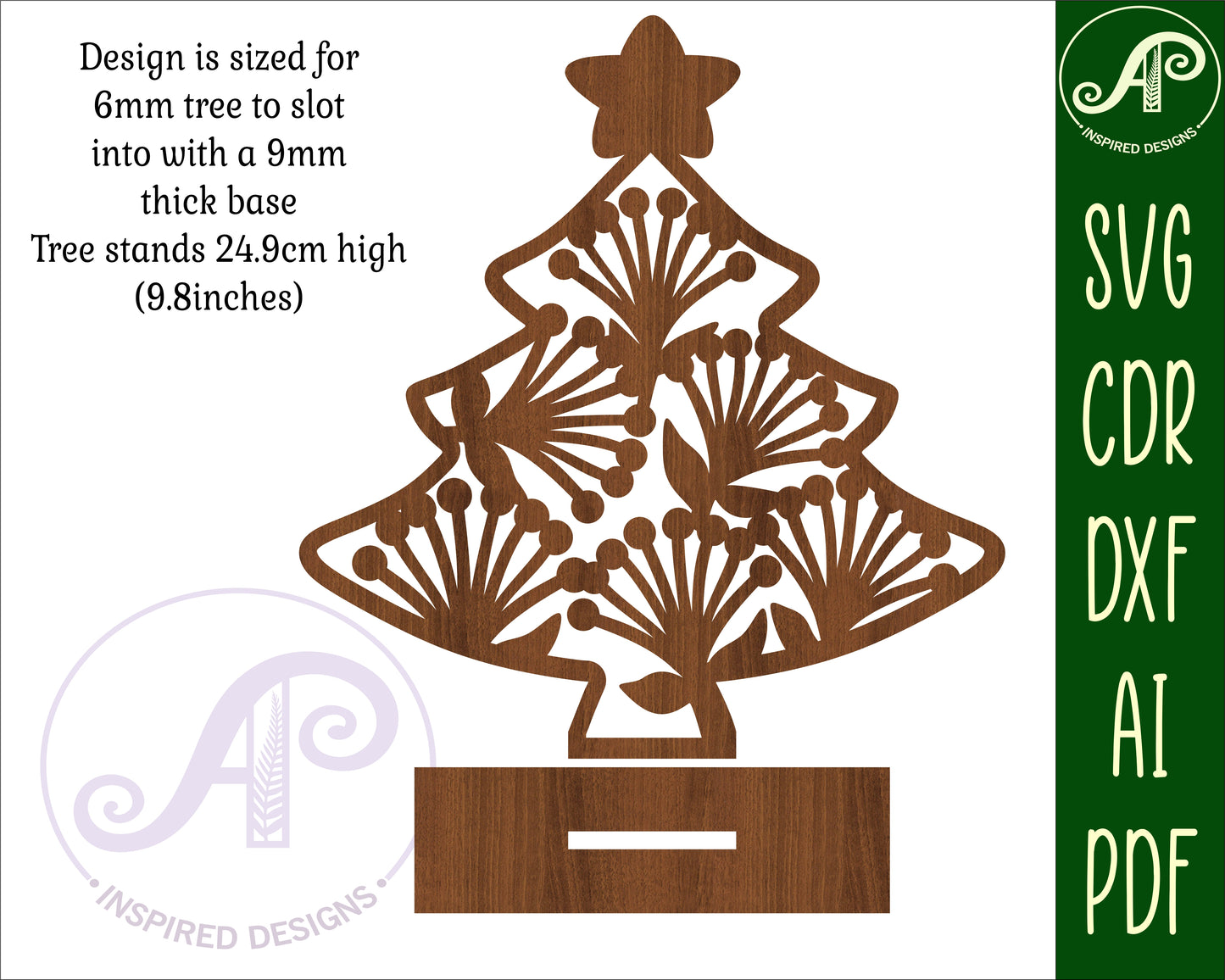 New Zealand Christmas tree stand design 4 SVG / DXF / AI / PDF / CDR