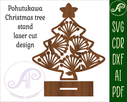 New Zealand Christmas tree stand design 4 SVG / DXF / AI / PDF / CDR