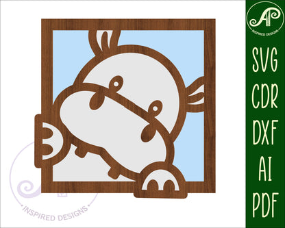 Square safari animal wall sign set SVG / DXF / AI / PDF / CDR