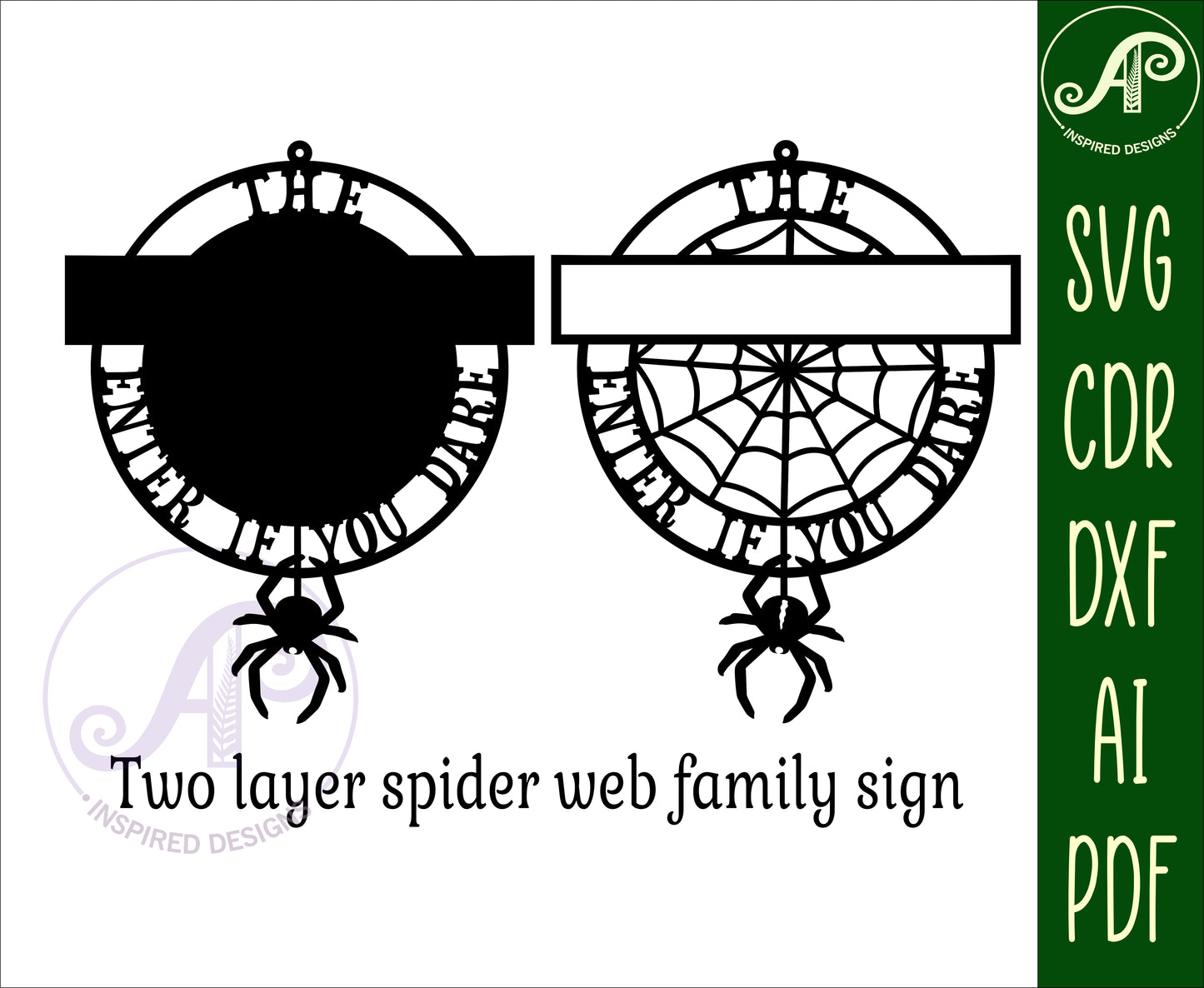 Halloween name wall sign. SVG / DXF / AI / PDF / CDR