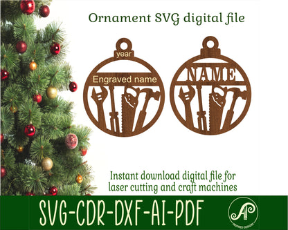 Tools ornament design SVG / DXF / AI / PDF