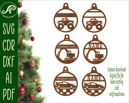 Vehicle ornament designs SVG / DXF / AI / PDF