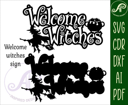 Halloween wall sign design 4 SVG / DXF / AI / PDF / CDR