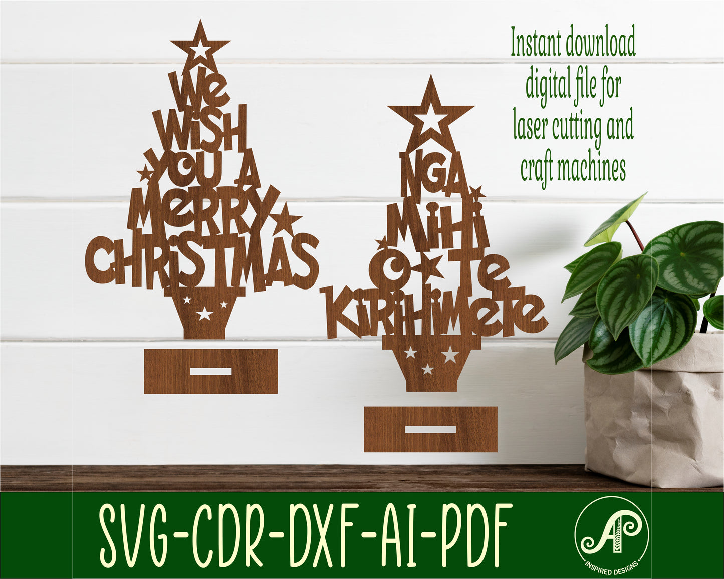 New Zealand Christmas tree stand design 6 SVG / DXF / AI / PDF / CDR