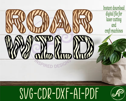 Zebra / Tiger print alphabet letter set. 26 letter options