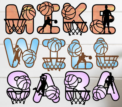 Basketball bulk alphabet letter set. 112 letter options