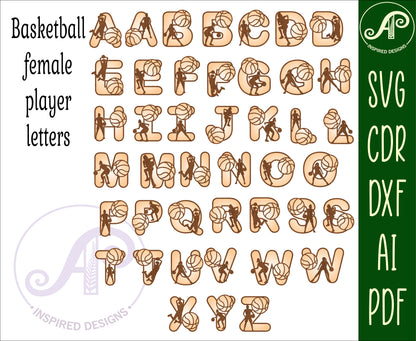 Basketball bulk alphabet letter set. 112 letter options