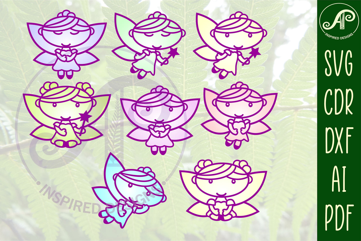 Fairy designs, 8 two layer shapes