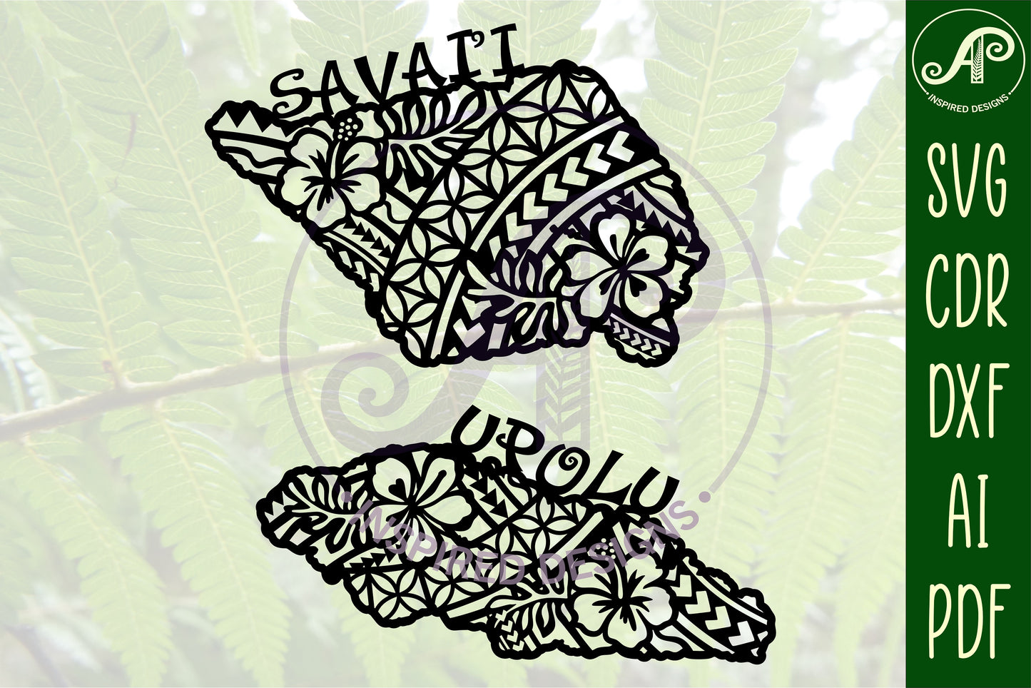 Samoa map wall sign designs SVG / DXF / AI / PDF / CDR