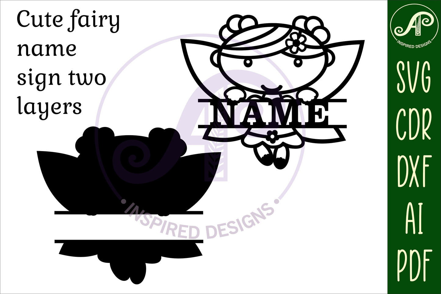 Fairy shape name sign SVG / DXF / AI / PDF / CDR