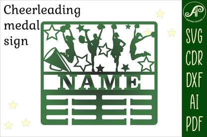 Cheerleading medal holder sign. SVG / DXF / AI / PDF / CDR