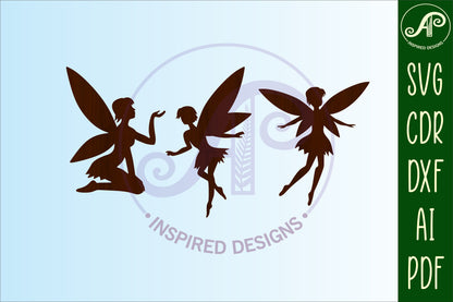 Fairy designs, 8 silhouette shapes