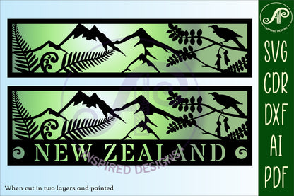 Scene NZ wall sign design SVG / DXF / AI / PDF / CDR